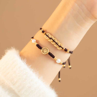 Buddha Gift Copper Coin Fortune Tree Luck Strength Braided Bracelet
