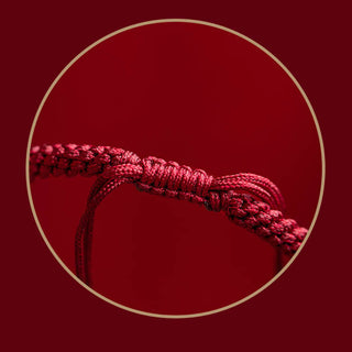 Buddha Gift Tibet Cinnabar Om Mani Padme Hum Engraved Blessing Braided Bracelet