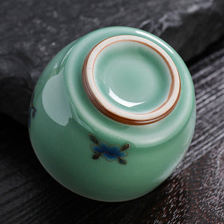 Buddha Gift Butterfly Goldfish Lotus Koi Fish Ceramic Teacup Kung Fu Tea Cup 120ml