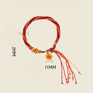Buddha Gift Chinese Zodiac Handmade Koi Fish String Protection Reincarnation Knot Braid Bracelet