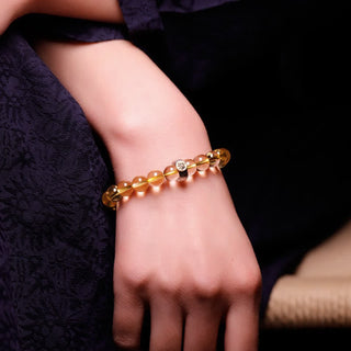 Buddha Gift 925 Sterling Silver Chinese Zodiac Natal Buddha Citrine Protection Bracelet