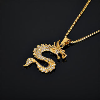Buddha Gift Chinese Zodiac Dragon Zircon Protection Necklace Pendant