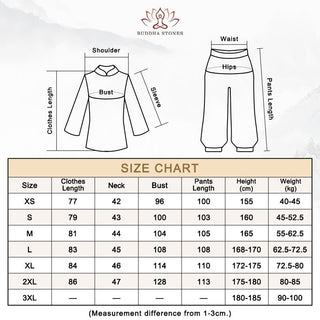 Buddha Gift Lotus Flower Leaf Pattern Tai Chi Meditation Prayer Spiritual Zen Practice Clothing Women's Set