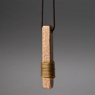 Buddha Gift Vintage Textured Design Copper Wealth Necklace Pendant