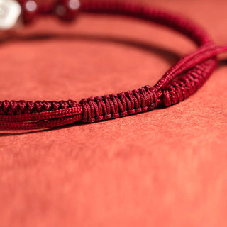 Buddha Gift 925 Sterling Silver Chinese Zodiac Natal Buddha Cinnabar Calm Bracelet