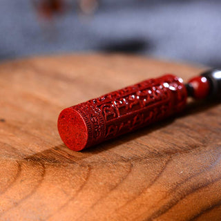 Buddha Gift Tibetan Cinnabar Mantra Concentration String Necklace