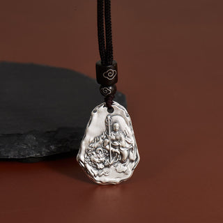 Buddha Gift 999 Sterling Silver Ksitigarbha Buddha Zakiram Goddess Necklace Pendant