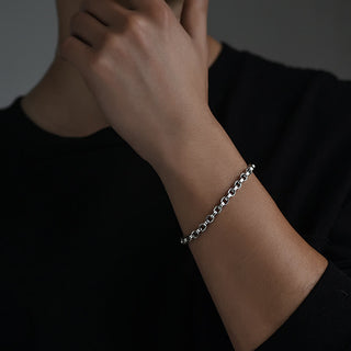 Buddha Gift 925 Sterling Silver Om Mani Padme Hum Carved Design Creativity Metal Bracelet