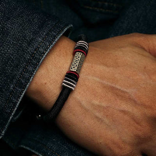Buddha Gift 925 Sterling Silver Om Mani Padme Hum Peace Red String Bracelet