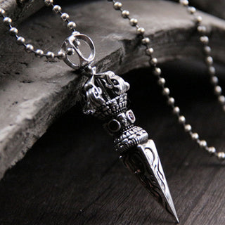 Buddha Gift 925 Sterling Silver Vajra Spiritual Power Necklace Pendant