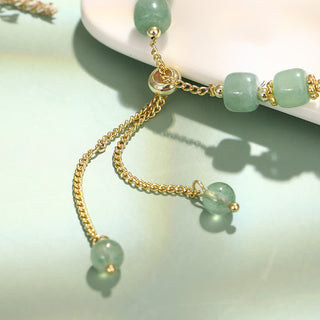 Buddha Gift Year of the Rabbit Natural Green Aventurine Luck Bead Bracelet