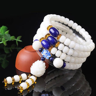 Buddha Gift Tibetan Mala White Bodhi Seed Peace Bracelet