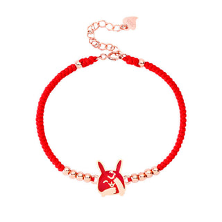 Buddha Gift 925 Sterling Silver Chinese Zodiac Luck Faith Discolor Red String Bracelet