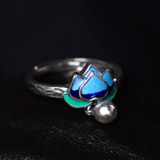 Buddha Gift Lotus Flower Pattern Enlightenment Ring