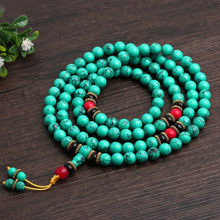 Buddha Gift Tibetan Turquoise Healing Mala Bracelet