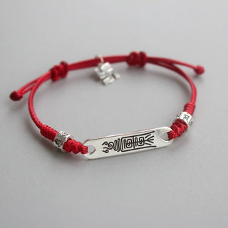 Buddha Gift 925 Sterling Silver Red String Luck Strength Braid Bracelet