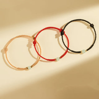 Buddha Gift Handcrafted Jade Lucky Bead Abundance Braided Bracelet