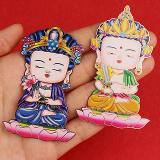 Buddha Gift Chinese Zodiac Natal Buddha Blessing Wealth Fortune Fridge Phone Sticker