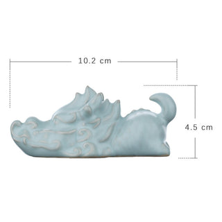 Buddha Gift Year Of The Dragon Luck Ceramic Tea Pet Home Figurine Decoration