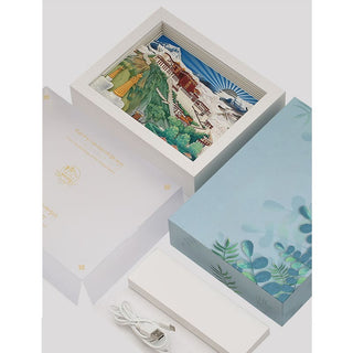 Buddha Gift Tibet Potala Palace Paper LED Carving Lamp Art Night Lights Creative LED Table Lamp