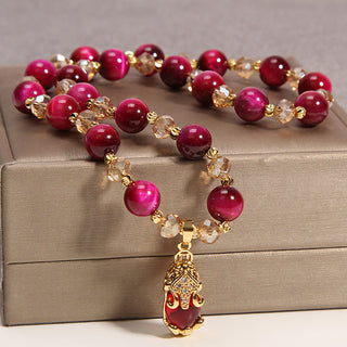 Buddha Gift Tiger Eye Pixiu Fox Money Bag Protection Self Confidence Double Wrap Bracelet