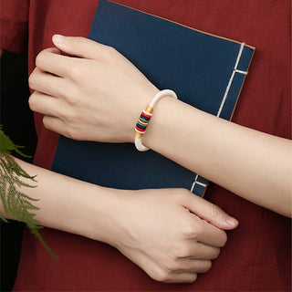Buddha Gift Tibetan Handmade Colorful King Kong Knot Five Elements Luck Braid String Bracelet