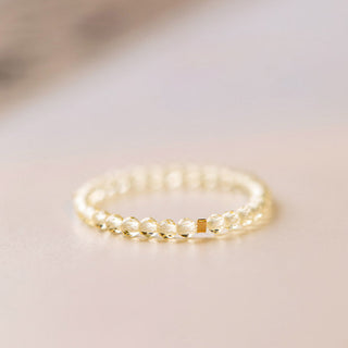 Buddha Gift Natural Citrine Happiness Prosperity Ring