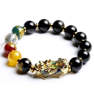 Buddha Gift Color-Changing Pixiu Obsidian Wealth Bracelet