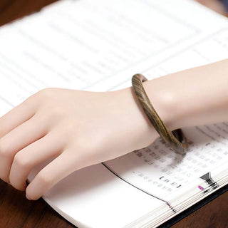 Buddha Gift Tibetan Small Leaf Red Sandalwood Ebony Green Sandalwood Protection Bracelet Bangle