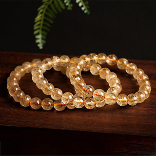 Buddha Gift Natural Citrine Blessing Protection Bracelet
