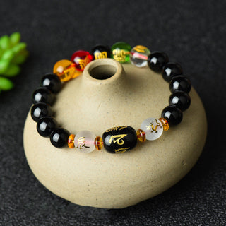 Buddha Gift Tibetan Black Onyx Luck Bracelet