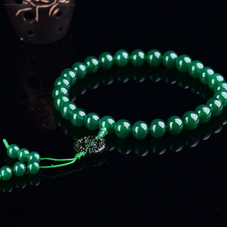 Buddha Gift Natural Green Agate Wrist Mala Manifestation Pocket Mala Car Decoration