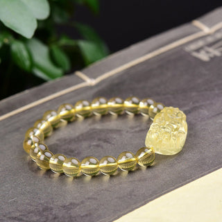 Buddha Gift FengShui Citrine PiXiu Wealth Bracelet