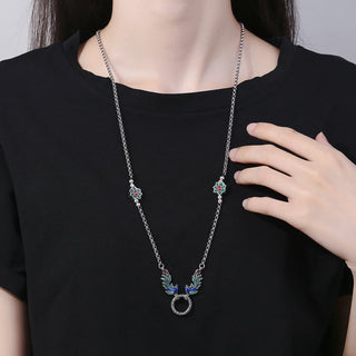 Buddha Gift Phoenix Lotus Flower Luck Protection Necklace Pendant