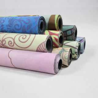 Buddha Gift Tibetan Mandala Elephant Lotus Koi Fish Mindful Natural Rubber Yoga Mat Decoration