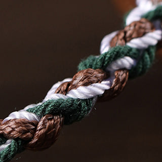 Buddha Gift Handmade Tibetan Silver 925 Sterling Silver Zakiram Goddess of Wealth Camel Bone Protection Braided Bracelet