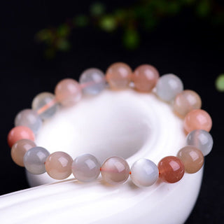 Buddha Gift Natural Moonstone Wealth Positive Bracelet