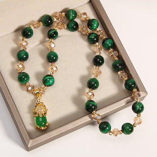 Buddha Gift Tiger Eye Pixiu Fox Money Bag Protection Self Confidence Double Wrap Bracelet