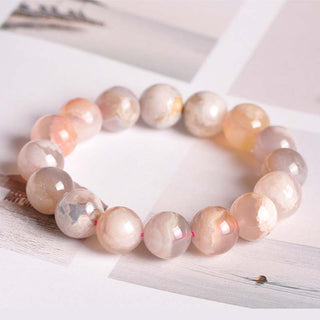 Buddha Gift Sakura Agate Peace Blessing Bracelet