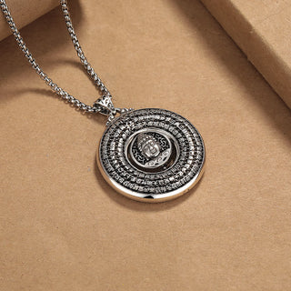 Buddha Gift Heart Sutra Buddha Carved Peace Buckle Design Serenity Rotatable Necklace Pendant