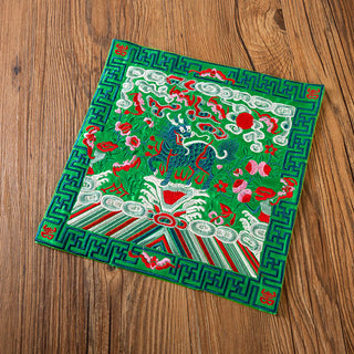 Buddha Gift Phoenix Dragon Kirin Embroidery Cup Mat Pad Tea Cup Coaster Kung Fu Tea Mat