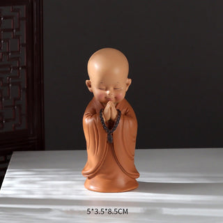 Buddha Gift Small Mini Meditation Praying Monk Serenity Resin Home Decoration