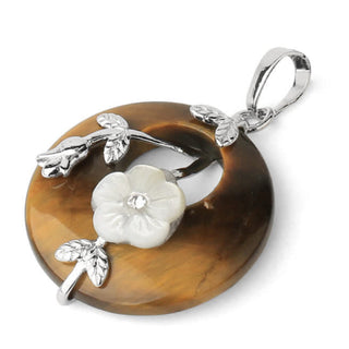 Buddha Gift Various Crystal Amethyst Green Aventurine Flower Healing Necklace Pendant