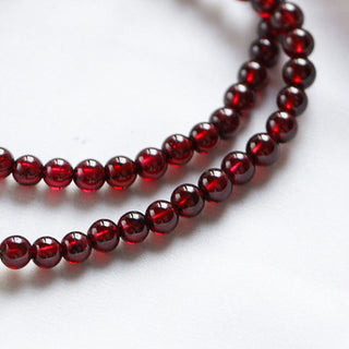 Buddha Gift 14K Gold Plated Natural Garnet Strawberry Quartz Stability Double Wrap Bracelet