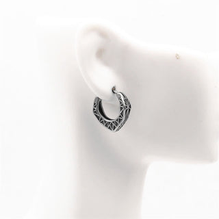 Buddha Gift Viking Hoop Titanium Steel Balance Earrings