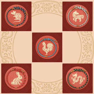 Buddha Gift Handmade Chinese Zodiac Rabbit Rooster Rat Horse Dragon Protection Braid String Bracelet