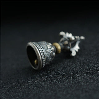 Buddha Gift Tibet 925 Sterling Silver Om Mani Padme Hum Dorje Bell Vajra Engraved Enlightenment Pendant Hanging Decoration