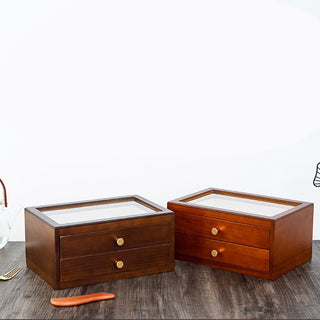 Buddha Gift Retro Solid Wood Jewelry Box Jewelry Storage Box With Drawer