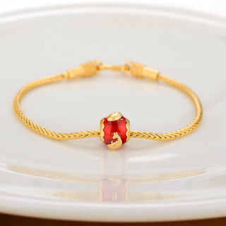 Buddha Gift Tibetan 18K Gold Om Mani Padme Hum Lucky Koi Fish Fu Character Ingot Copper Coin Peace Bracelet