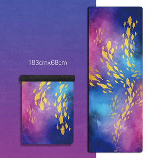 Buddha Gift Tibetan Mandala Elephant Lotus Koi Fish Mindful Natural Rubber Yoga Mat Decoration